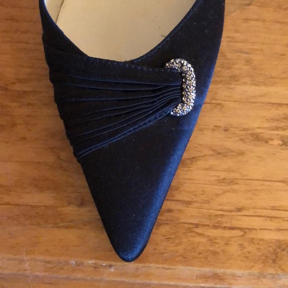 Jimmy Choo Bedazzled black satin heels crystal embellishments - Picture 8 of 16